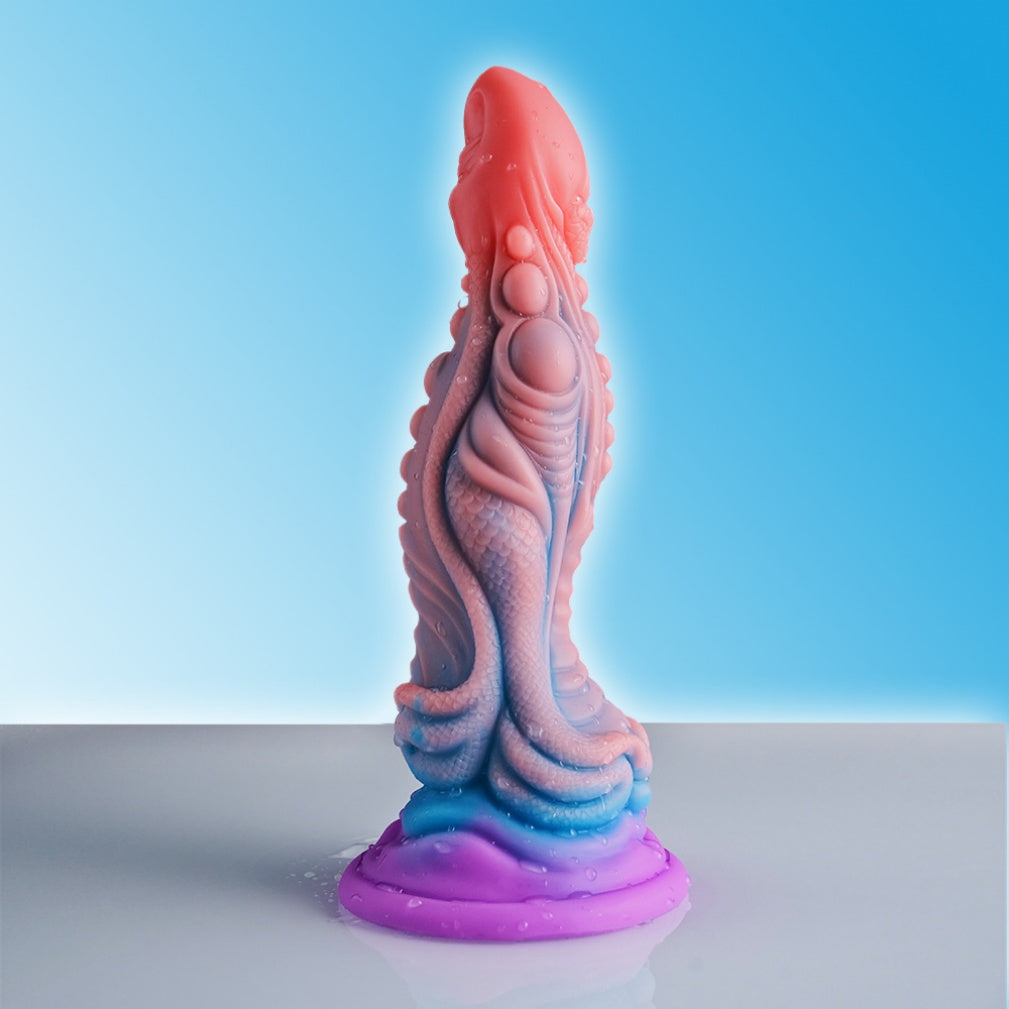 Dragon Scale Dildo – Platinum Silicone Alien Dragon Fantasy Toy with Suction Cup | Domlust