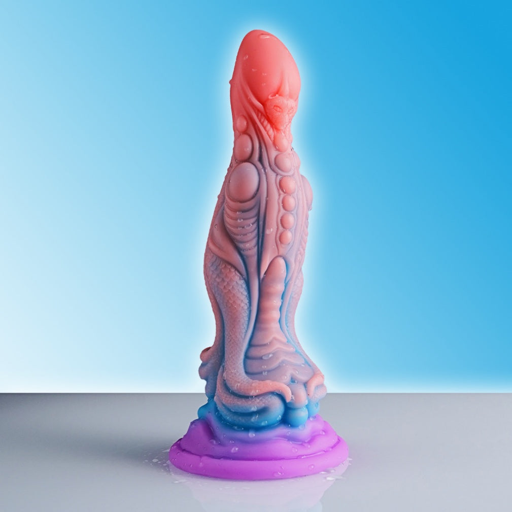 Dragon Scale Dildo – Platinum Silicone Alien Dragon Fantasy Toy with Suction Cup | Domlust