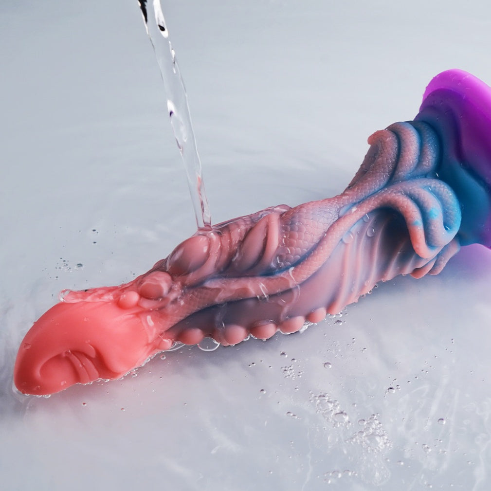 Dragon Scale Dildo – Platinum Silicone Alien Dragon Fantasy Toy with Suction Cup | Domlust