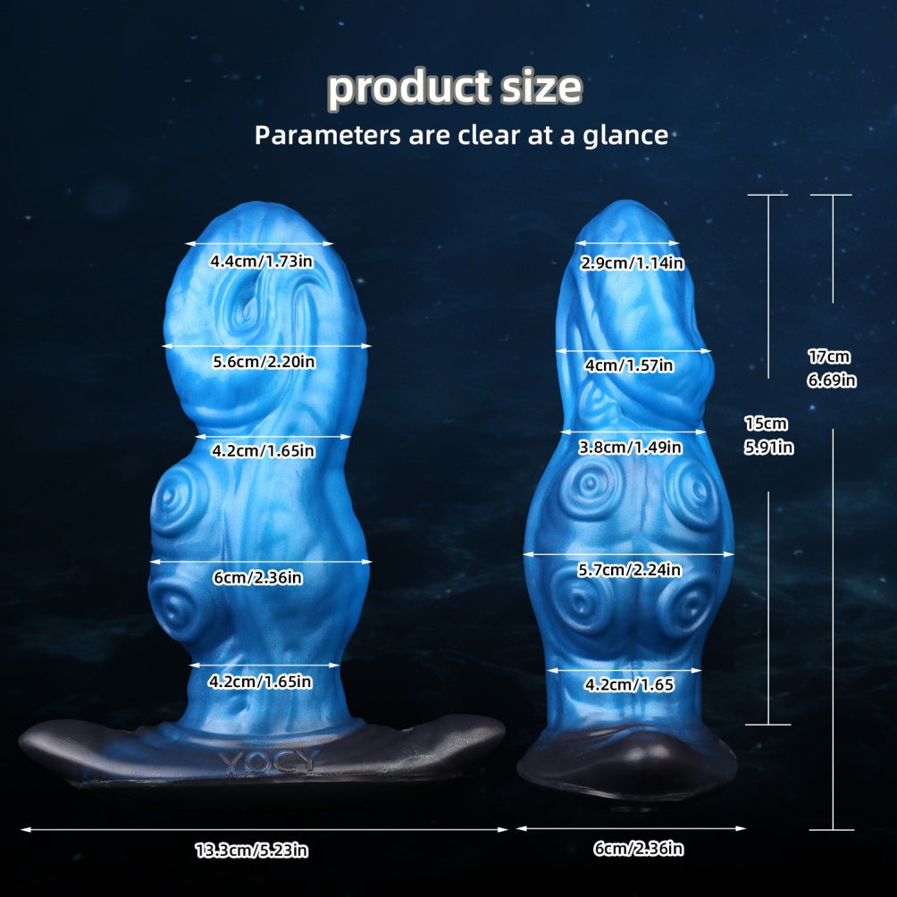 Strap-on Octopus Dildo Tail Butt Plug – Silicone Anchor Base Alien Sex Toys for Women