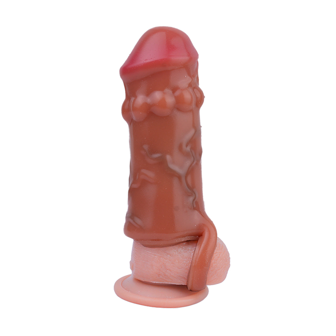 Realistic Penis Sleeve Sheath - Big Knots Silicone Cocksleeve Condom Sex Toys for Men