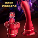 Big Mouth Tongue Clit Stimulator Anal Dildo Rose Toy - Double Clitoral Vibrator G Spot Prostate Massager