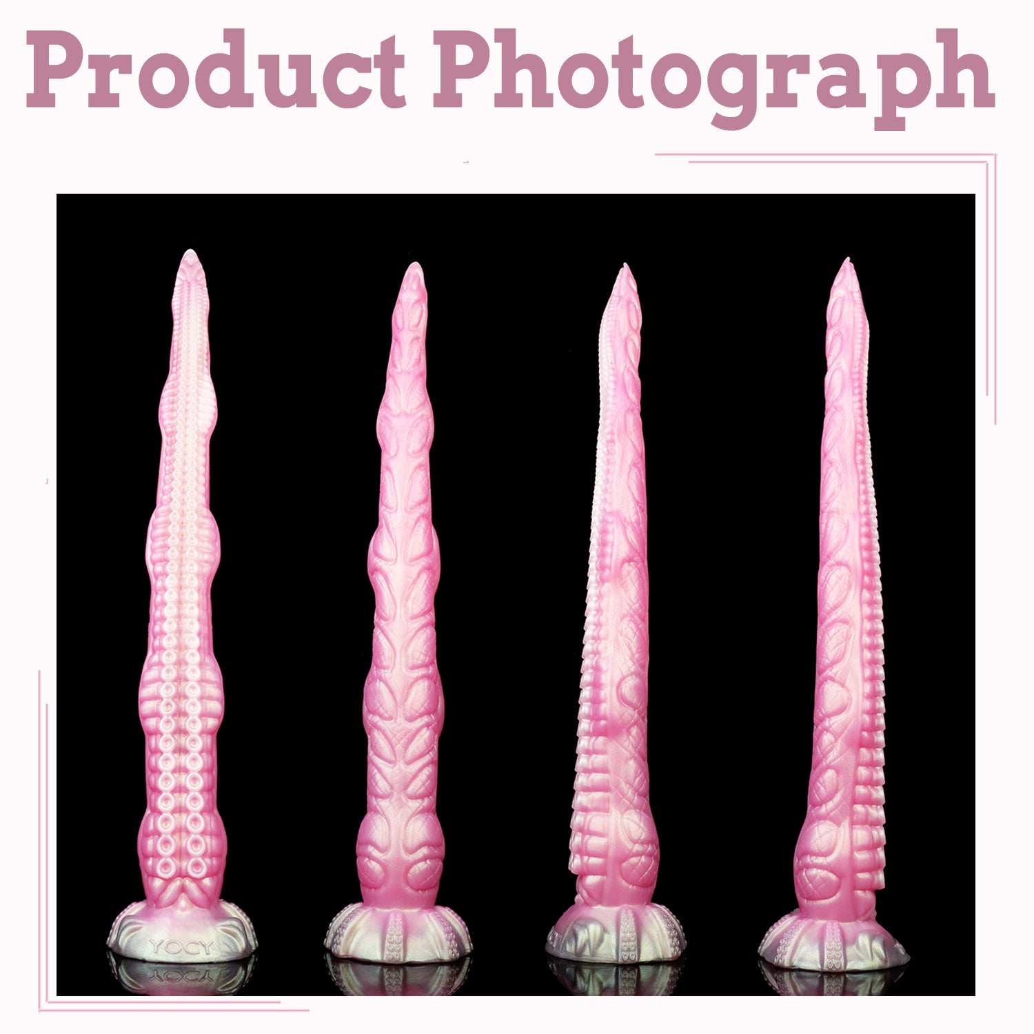 Platinum Silicone Tentacle Dildo – Fantasy Pink Big Suction Cup Sex Toys | S to XXL 25 Inch Sizes