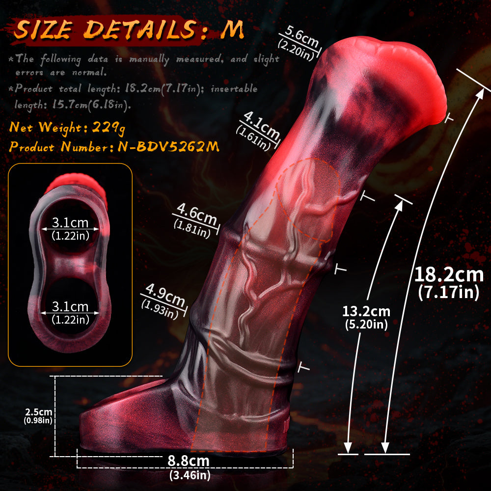 Remote Control Vibrating Cock Sleeve - Horsedildo Silicone Penis Sheath Extender