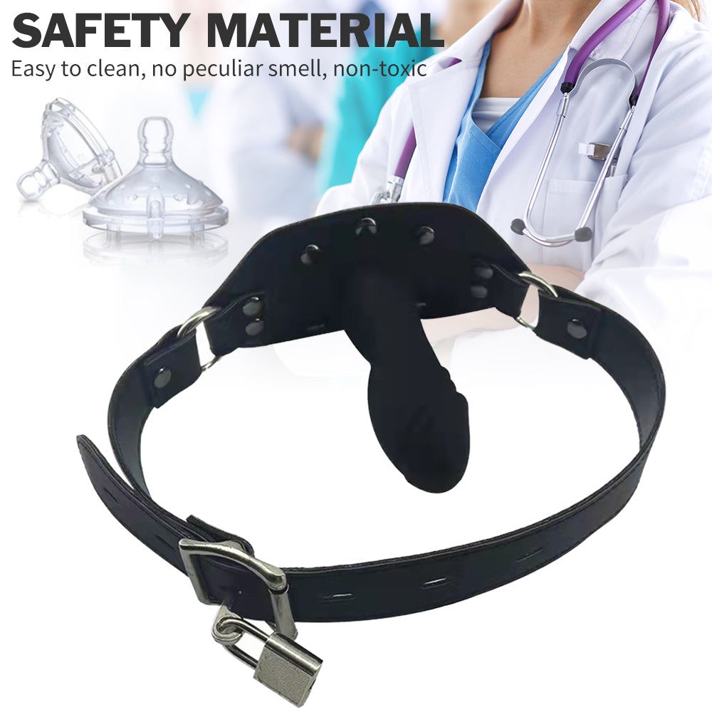 Ball Gag Oral Sex Toys - Inflatable Butt Plug Leather Buckle Female Male Fantasy Dildo Mask