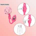 Vibrating Anal Plug for Chastity Cage – Adjustable Strap Prostate Massager with 10 Modes (Remote Control, Silicone)