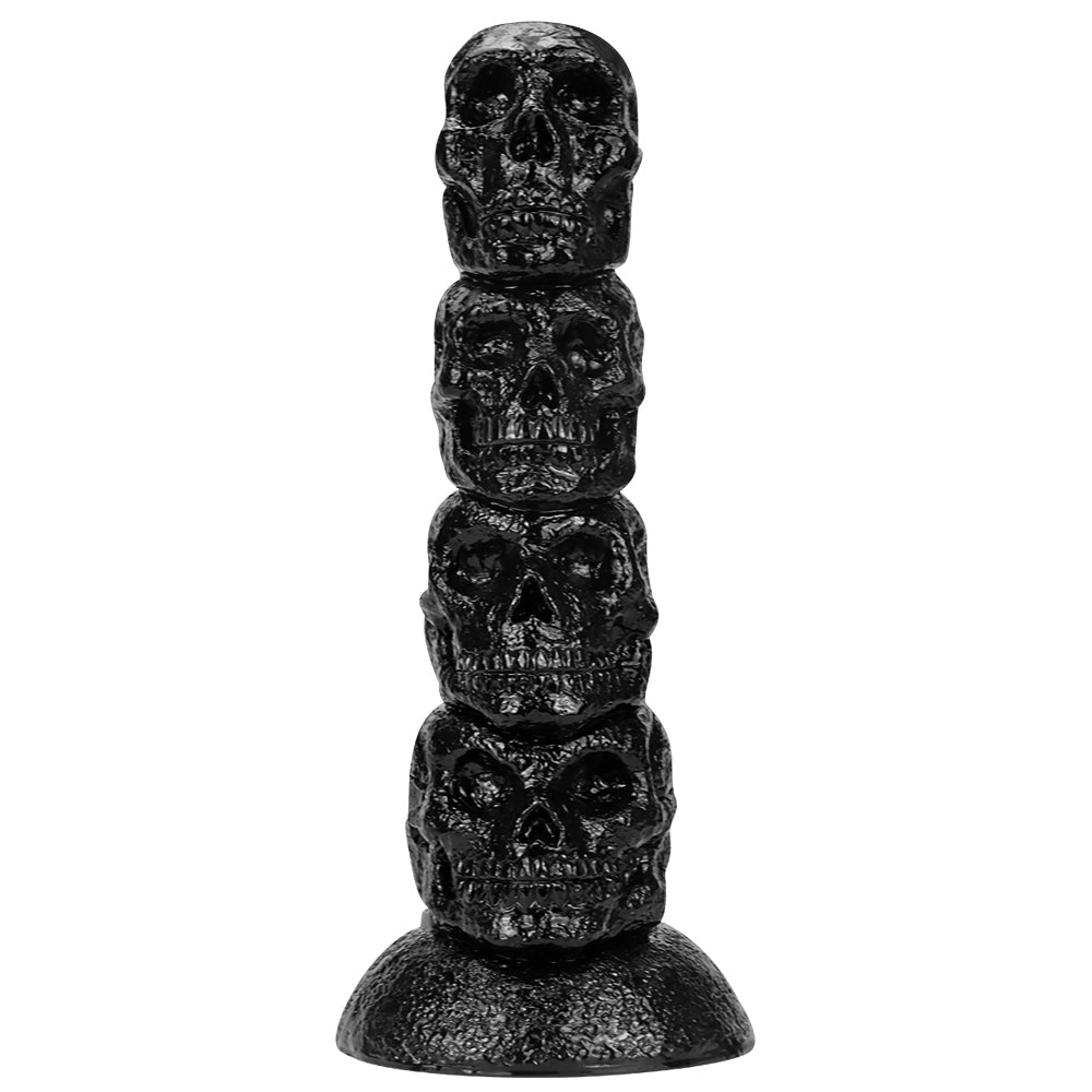 Fantasy Skull Huge Dildo Butt Plug - Big Black Monsterdldo Suction Cup Women Masturbator
