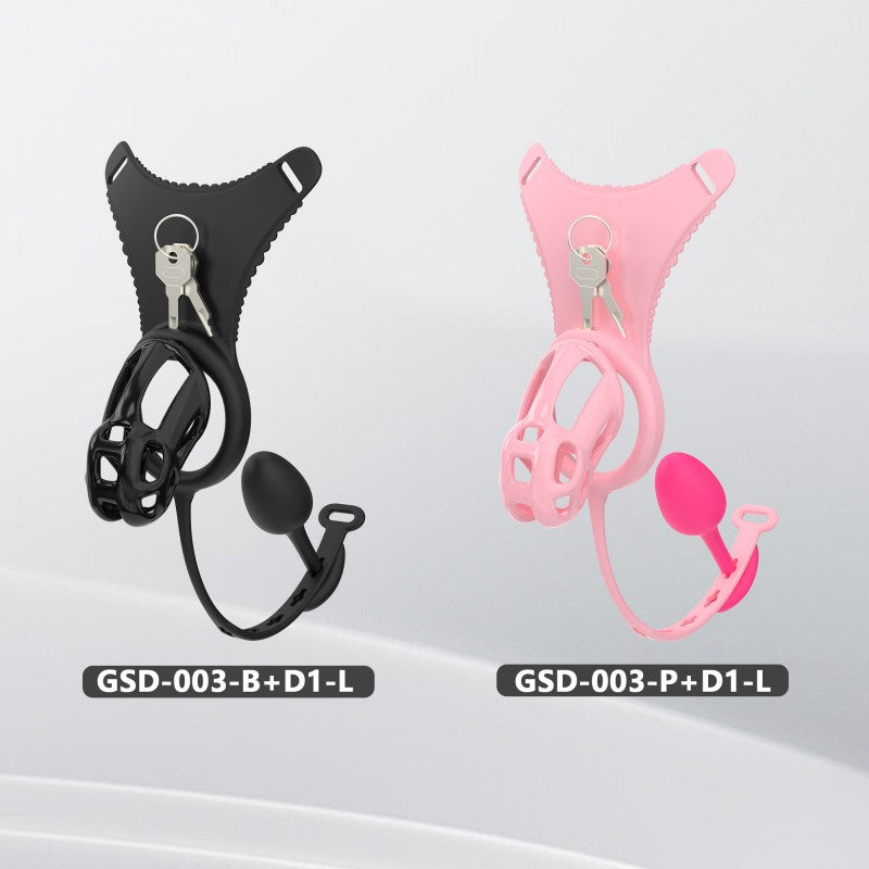 Upgraded Cobra Chastity Cage With Underwear & Plug – Complete Locked Set GSD Series