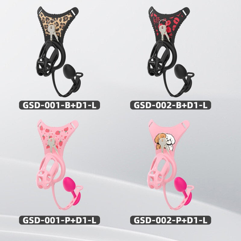 Upgraded Cobra Chastity Cage With Underwear & Plug – Complete Locked Set GSD Series