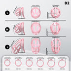 Hollow Design Chastity Cage | Adjustable Ring Locking Device with Harness Strap (D2)