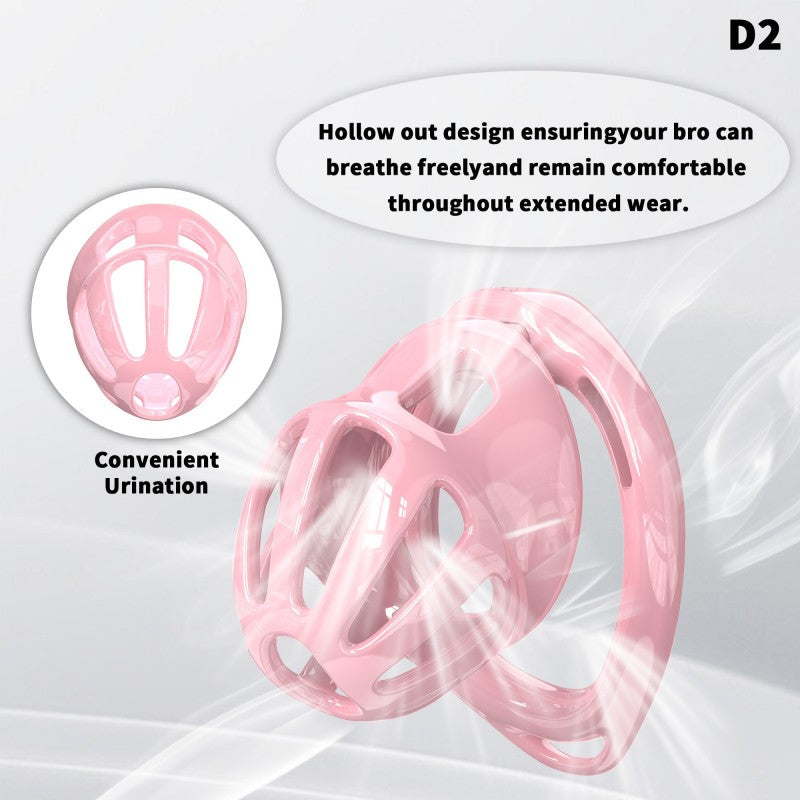 Hollow Design Chastity Cage | Adjustable Ring Locking Device with Harness Strap (D2)