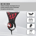 Flat Head Silicone Chastity Harness with Vibrating Plug & Remote Control-GSD Series