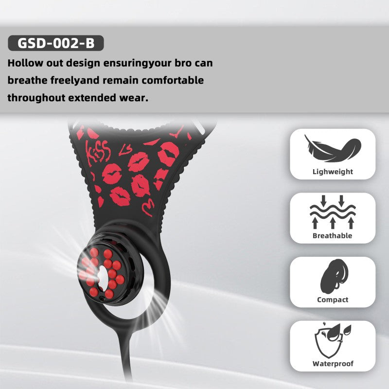 Flat Head Silicone Chastity Harness with Vibrating Plug & Remote Control-GSD Series