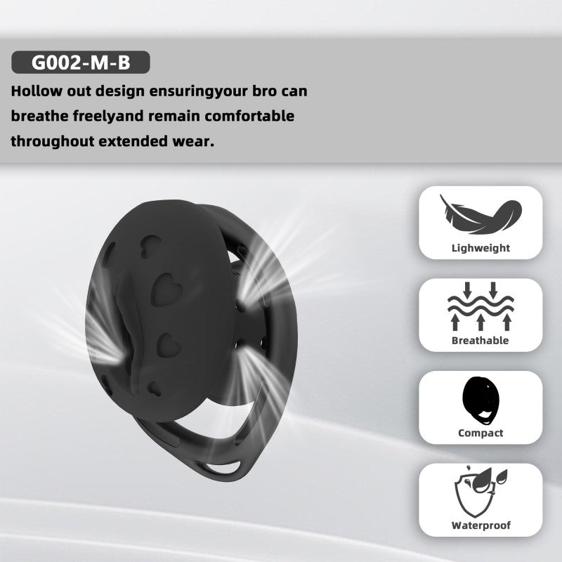Recessed Silicone Chastity Cage for Men | Ergonomic Inward Design Wearable Device with Remote Vibration & Adjustable Fit System