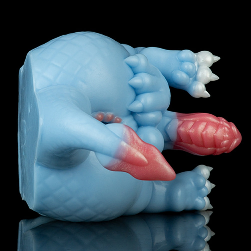 Azure Dragon 2-in-1 Fantasy Torso — Dragon Scale Dildo & Alien Pocket Pussy by Domlust