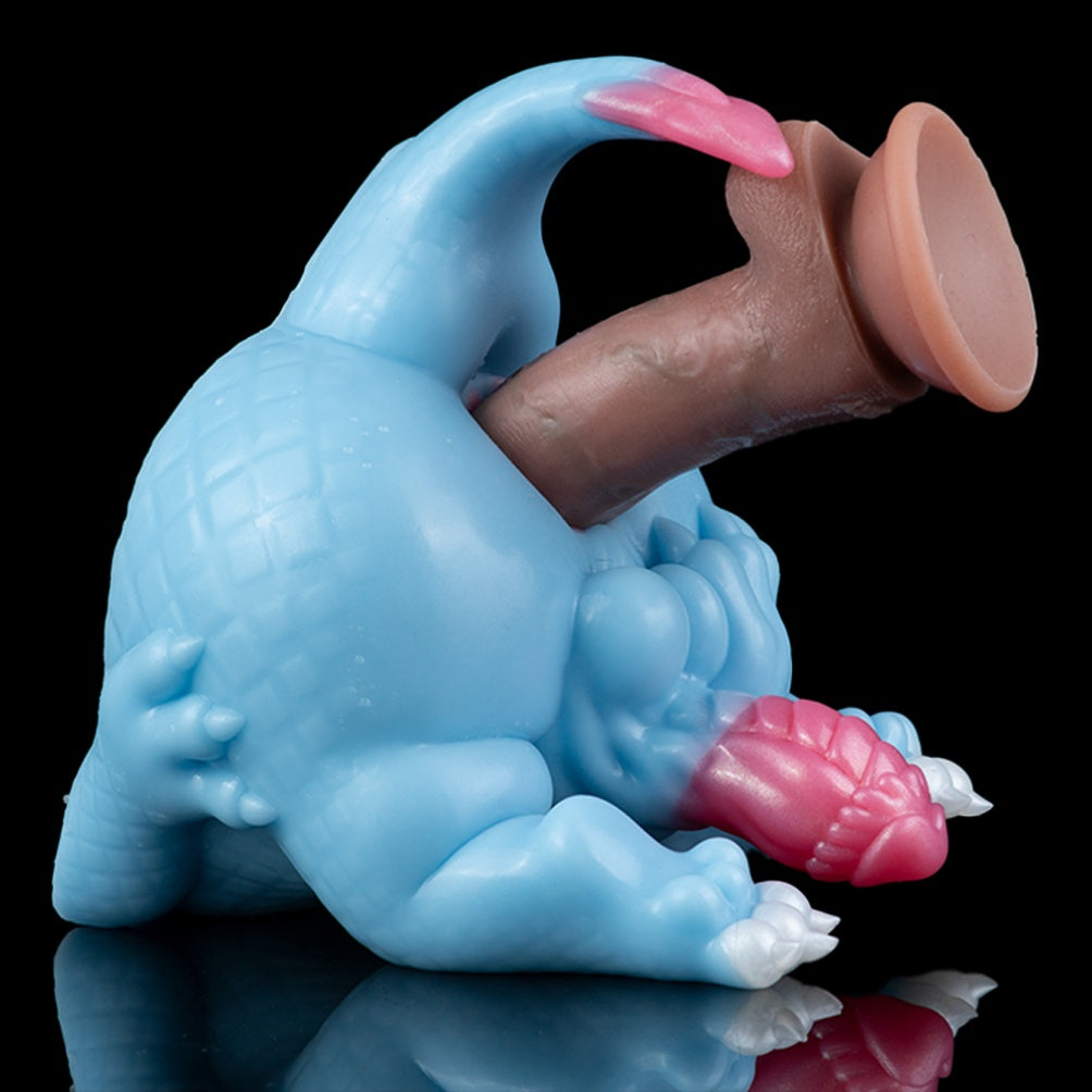 Azure Dragon 2-in-1 Fantasy Torso — Dragon Scale Dildo & Alien Pocket Pussy by Domlust