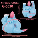 Azure Dragon 2-in-1 Fantasy Torso — Dragon Scale Dildo & Alien Pocket Pussy by Domlust