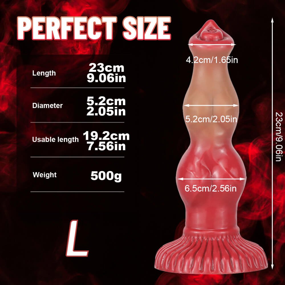 9 Inch Fantasy Dog Knot Dildo - Tarisss Sex Toy Store