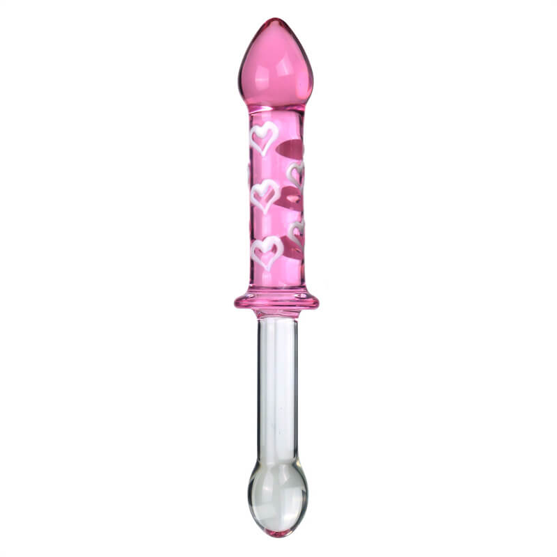 9 Inch Glass Dildo with Striped Design - Tarisss Sex Toy Store