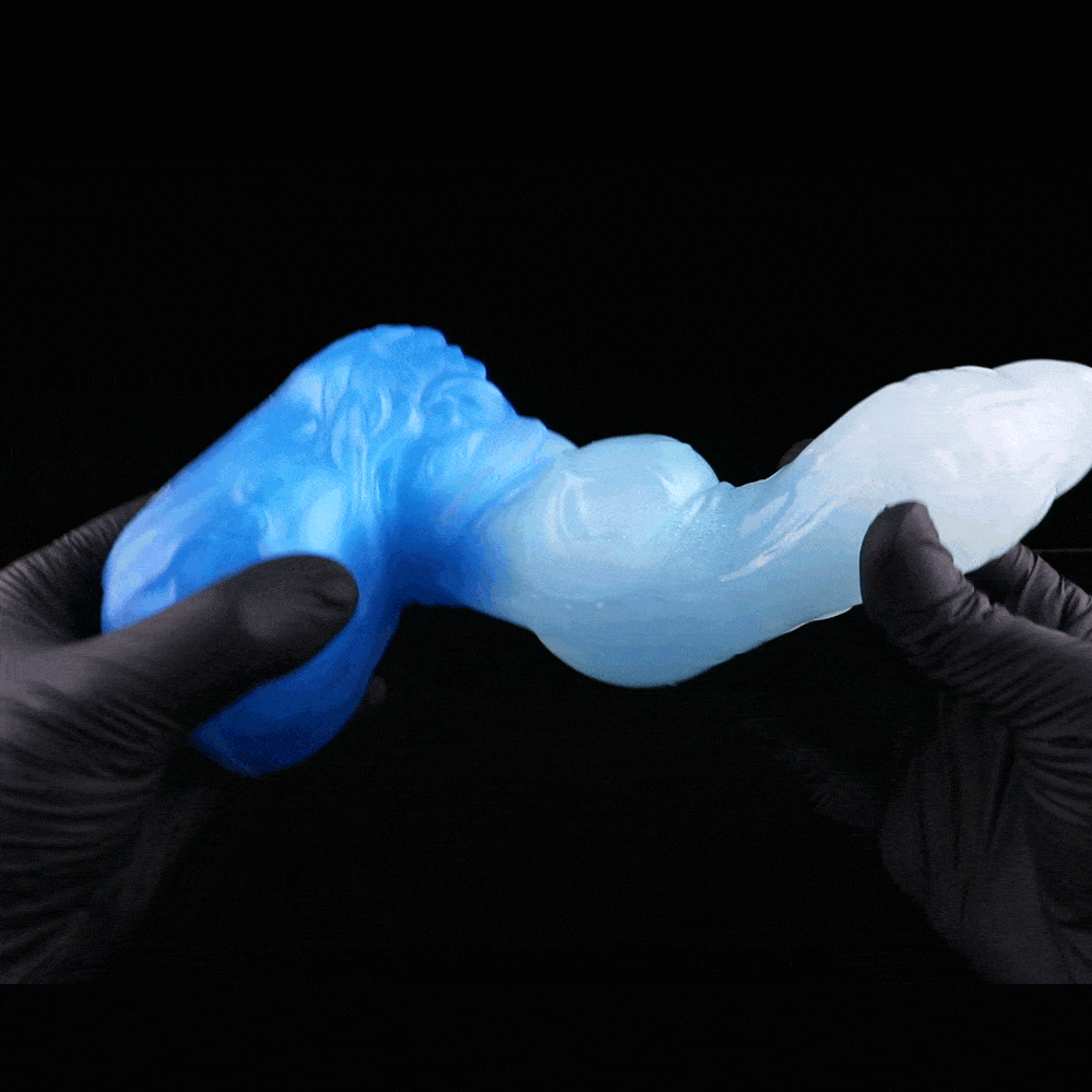 Monster Dog Knot Dildo | Glazed Translucent Silicone | S–XL | Domlust Luminous Fantasy