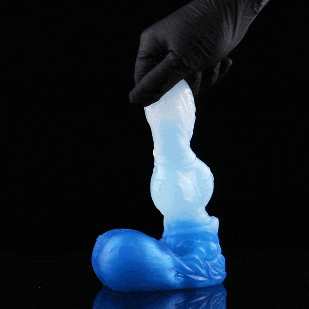 Monster Dog Knot Dildo | Glazed Translucent Silicone | S–XL | Domlust Luminous Fantasy