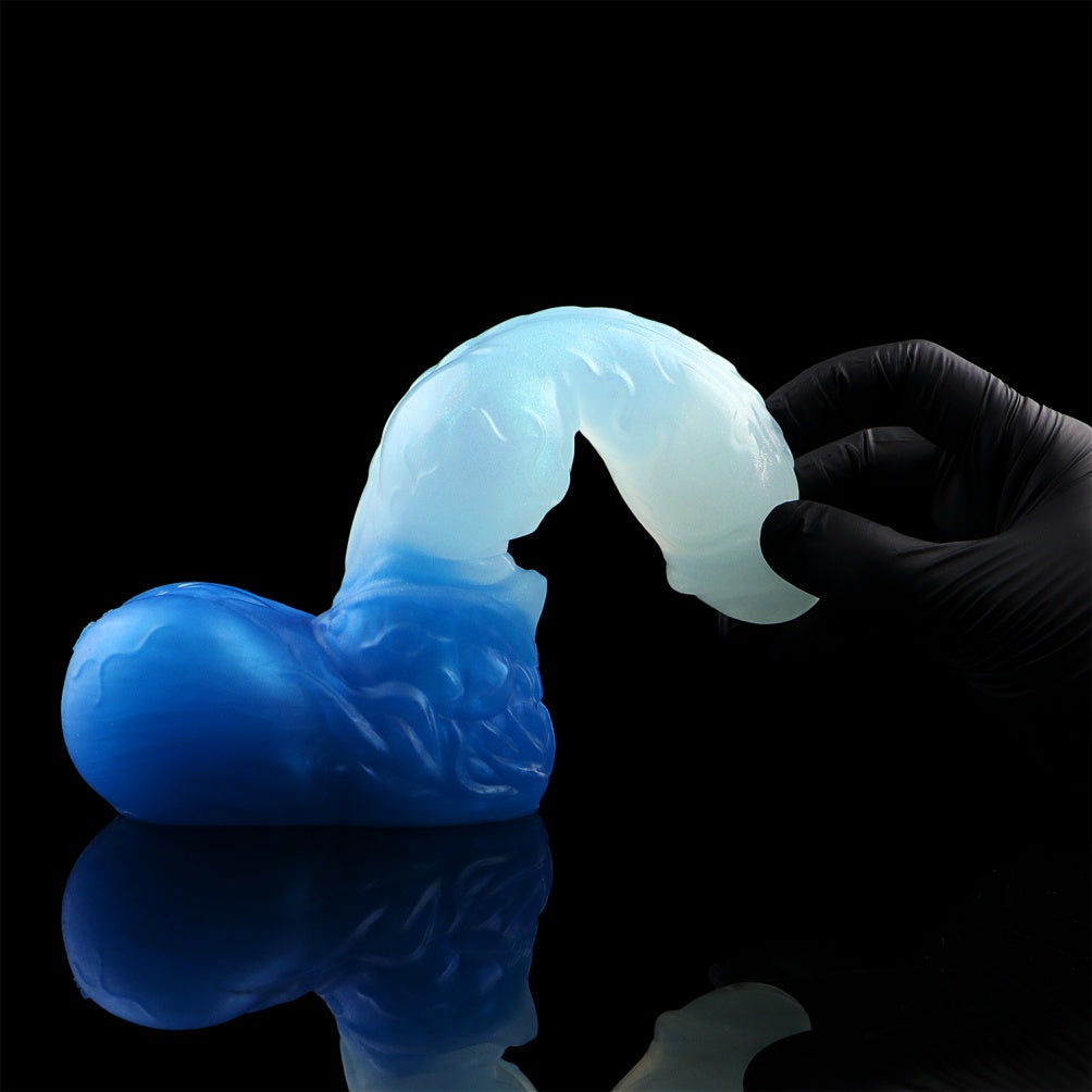 Monster Dog Knot Dildo | Glazed Translucent Silicone | S–XL | Domlust Luminous Fantasy