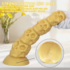 Domlust Skull Stacked Fist Dildo | 4-Skull Anal Beads Giant Silicone Toy for Extreme Stretch