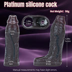 Realistic Black Silicone Wearable Penis Sleeve – Girth Enhancing Cock Extender for Erection Support & Delay