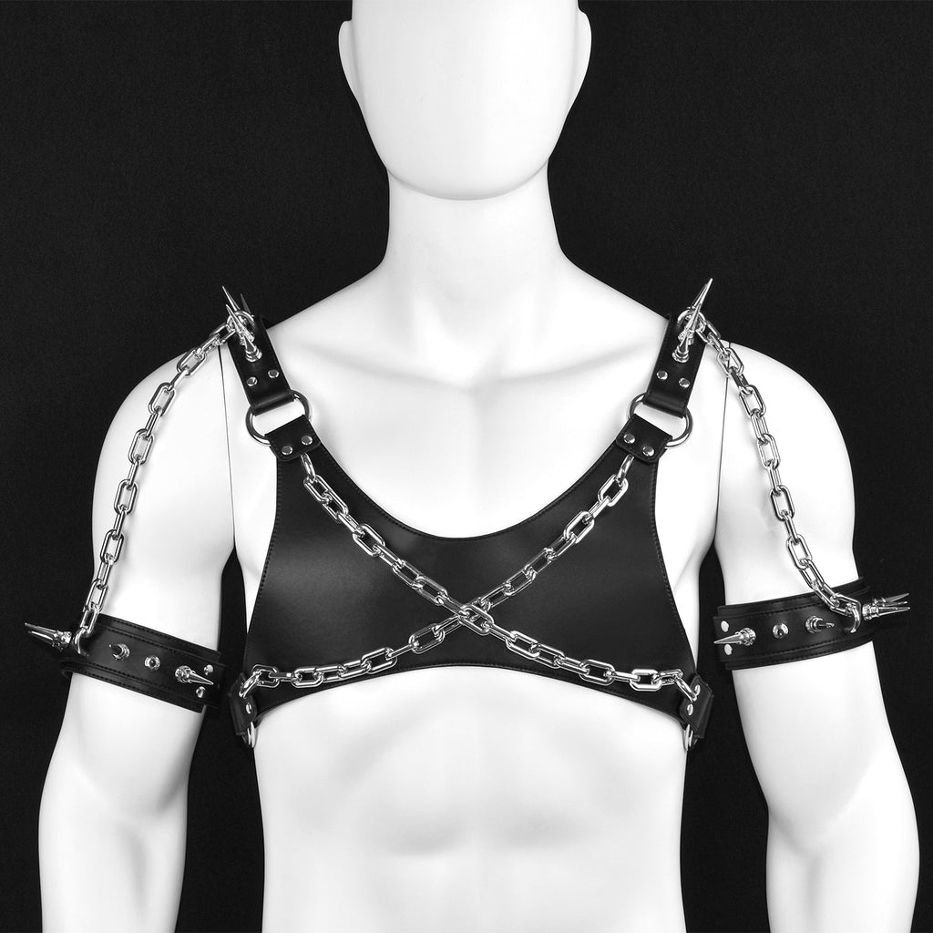 Leather Top Bettie Bondage Corset - Strap-on Male Training BDSM Toy