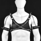 Leather Top Bettie Bondage Corset - Strap-on Male Training BDSM Toy