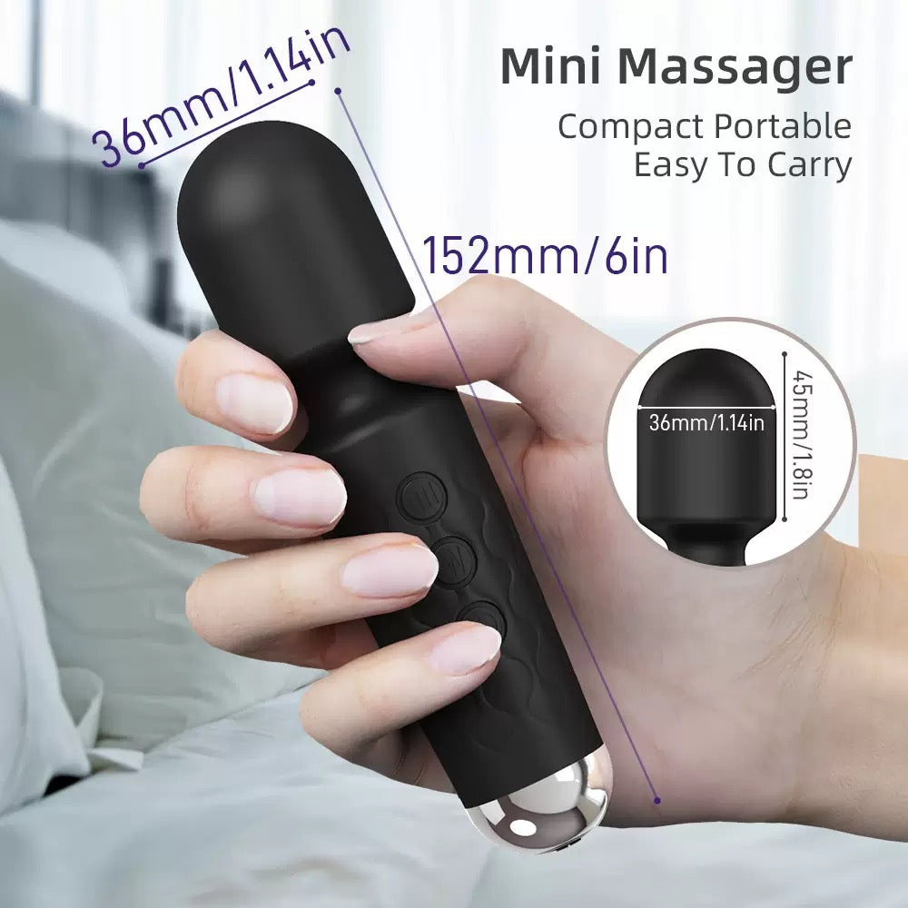Chastity Vibrator Magic Wand – 8 Speeds, 20 Patterns, Waterproof & Rechargeable