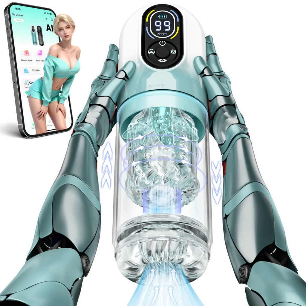Robust Rotation Vibrating Blowjob Masturbation Cup – Electric Sucking & Licking Male Stroker