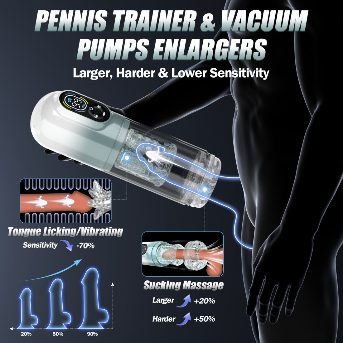 Robust Rotation Vibrating Blowjob Masturbation Cup – Electric Sucking & Licking Male Stroker