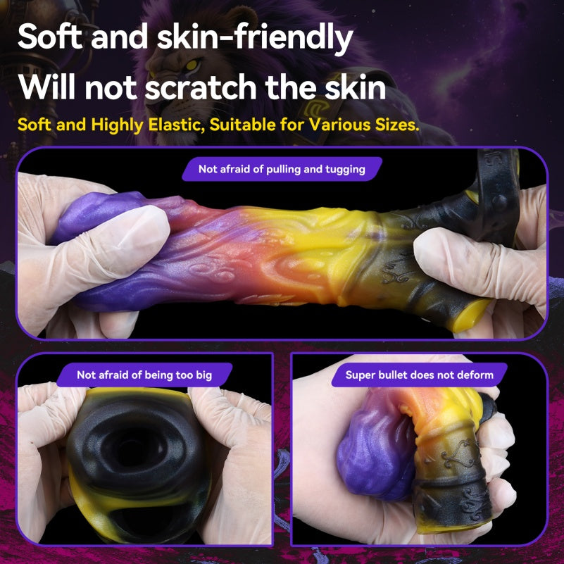 Full-Encasing Fantasy Silicone Penis Sleeve – 5-Inch Male Cock Extender & Ejaculation Control Toys