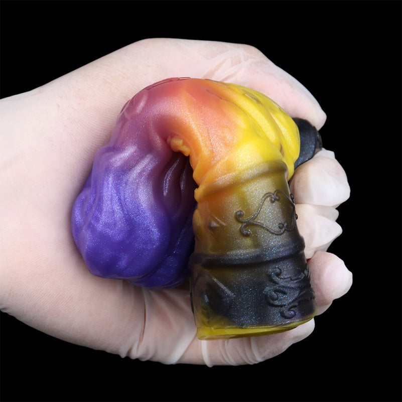 Full-Encasing Fantasy Silicone Penis Sleeve – 5-Inch Male Cock Extender & Ejaculation Control Toys