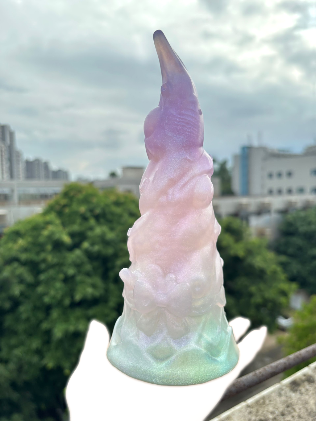 Ice Cream Fantasy Dildo — Crystal Clear Silicone Monster Dildo & Butt Plug |