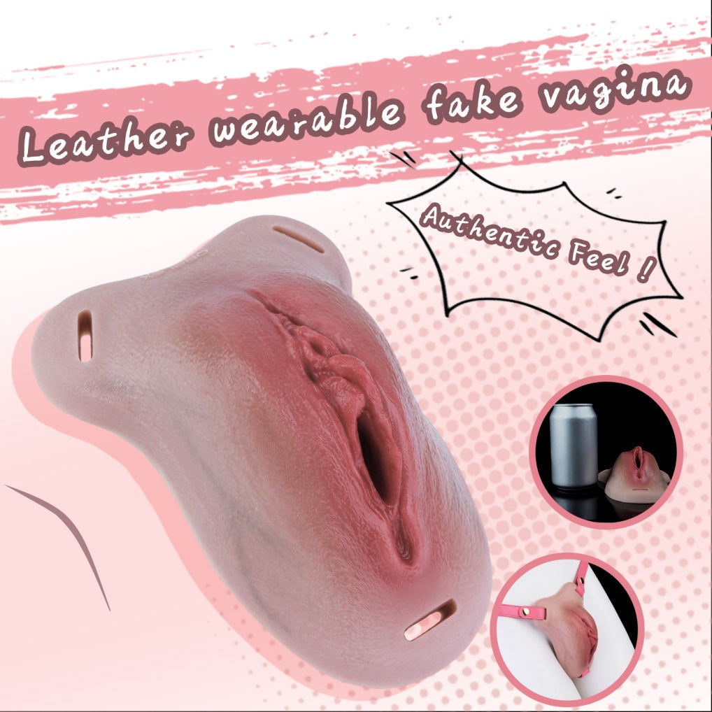 Soft Flesh Silicone Fake Pussy Strap-On Pants – Ultra-Realistic Wearable Vagina for Femboys & Gay Couples | Domlust