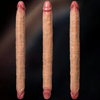 18 Inch Double Ended Dildo – Platinum Silicone Dual Head Realistic Flesh Toy | Lesbian & Gay Play | Domlust