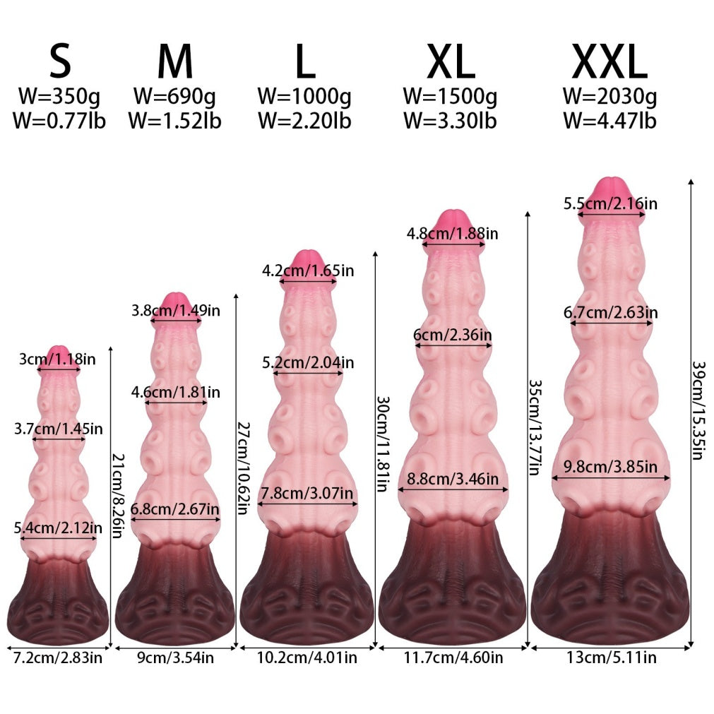 Alien Tentacle Monster Dildo – Platinum Silicone Fantasy Fetish Toy with Suction Cup | Domlust