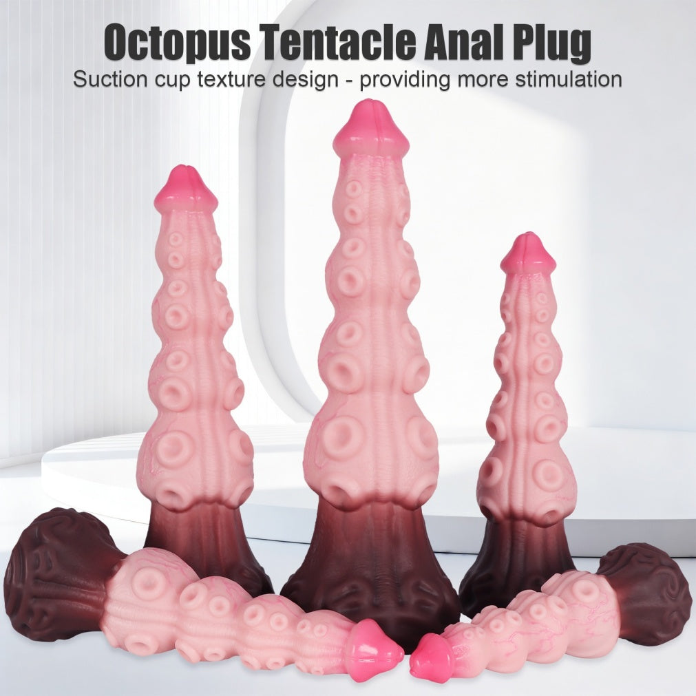 Alien Tentacle Monster Dildo – Platinum Silicone Fantasy Fetish Toy with Suction Cup | Domlust