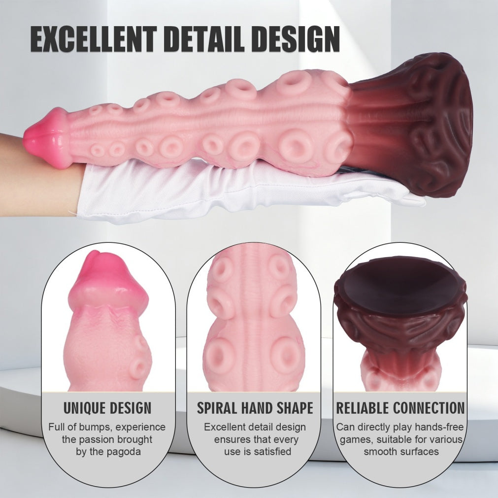 Alien Tentacle Monster Dildo – Platinum Silicone Fantasy Fetish Toy with Suction Cup | Domlust