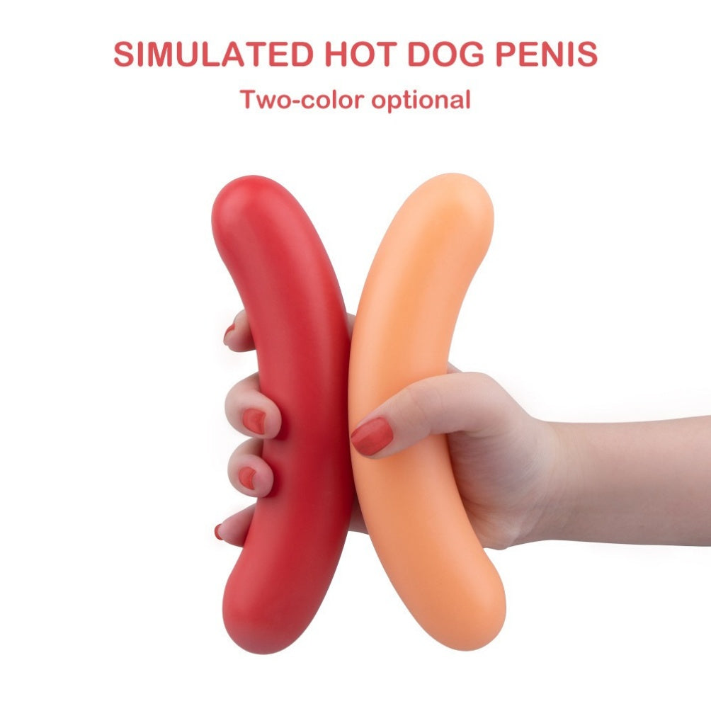 Hot Dog Sausage Silicone Dildo - Discreet Silicone Sex Toys for Women Fetisth Gifts