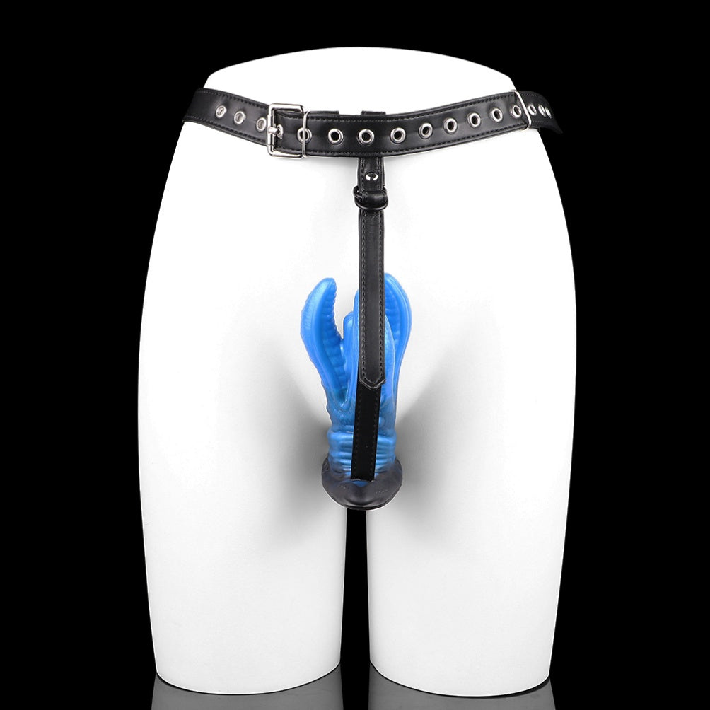 Fantasy Silicone Monster Tentacle Dildo Butt Plug – Strap-on Harness Sex Toy for Women
