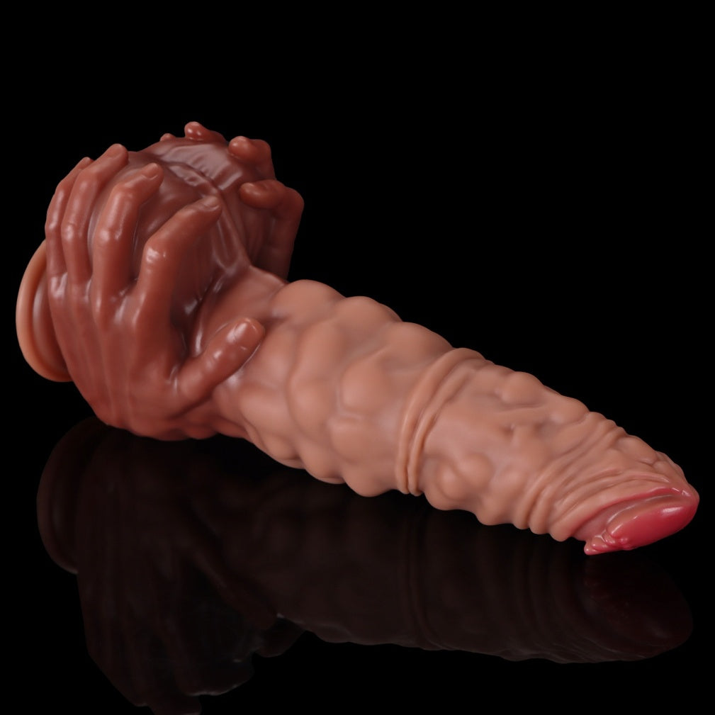 Alien Monster Fist Dildo – Platinum Silicone Huge Dildo with Gripping Hands Base | S to XXL