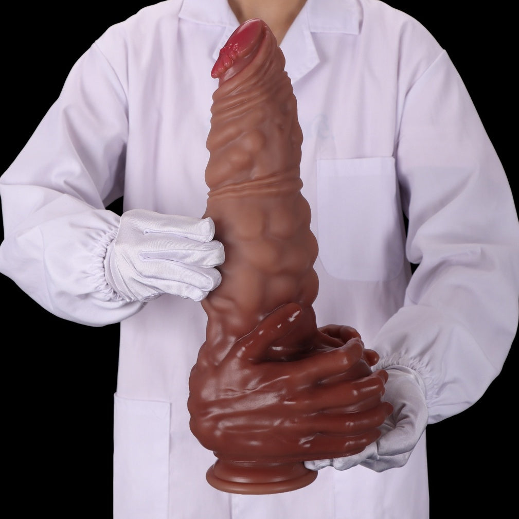 Alien Monster Fist Dildo – Platinum Silicone Huge Dildo with Gripping Hands Base | S to XXL
