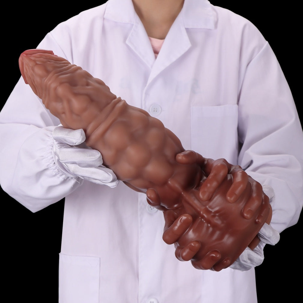 Alien Monster Fist Dildo – Platinum Silicone Huge Dildo with Gripping Hands Base | S to XXL