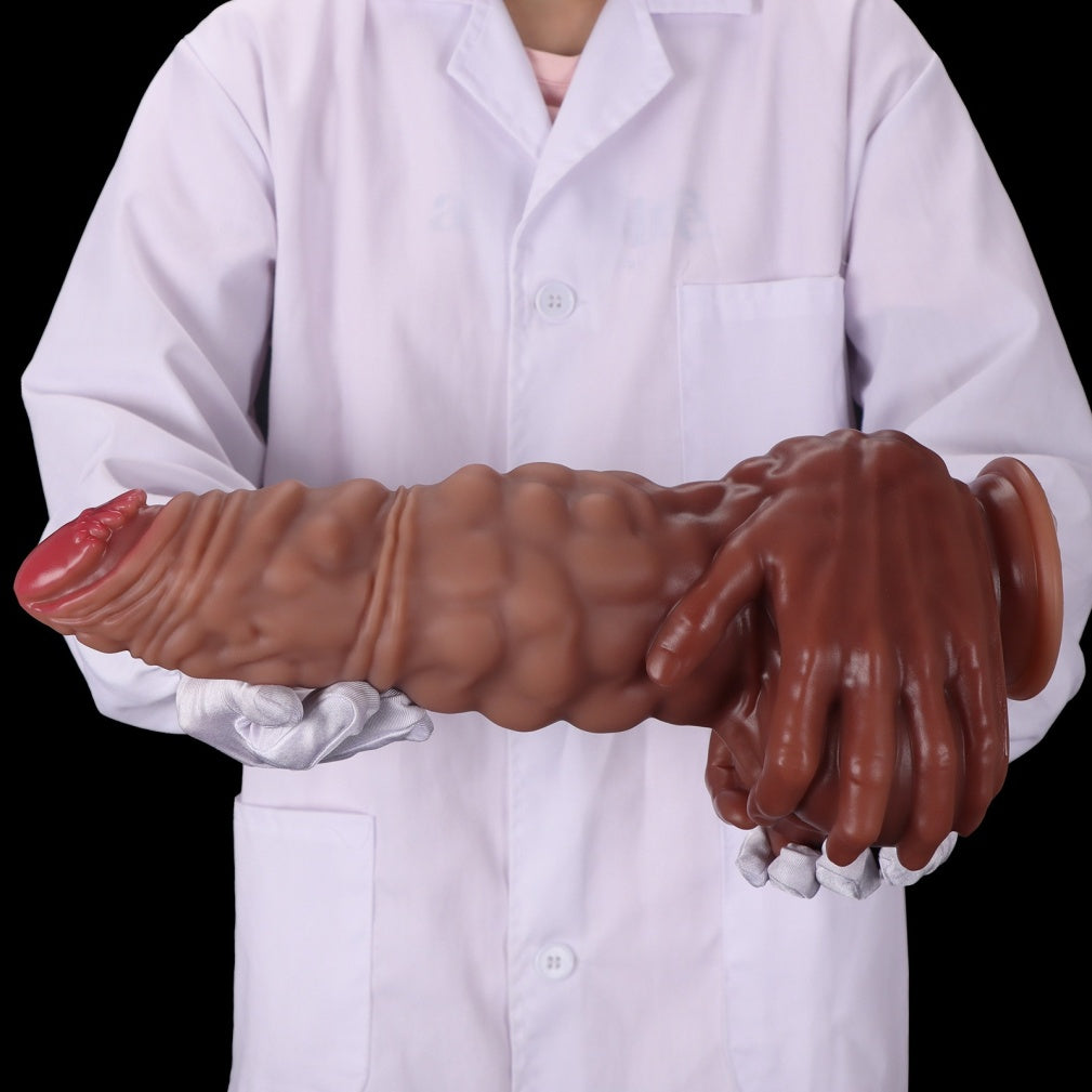 Alien Monster Fist Dildo – Platinum Silicone Huge Dildo with Gripping Hands Base | S to XXL