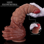 Alien Monster Fist Dildo – Platinum Silicone Huge Dildo with Gripping Hands Base | S to XXL
