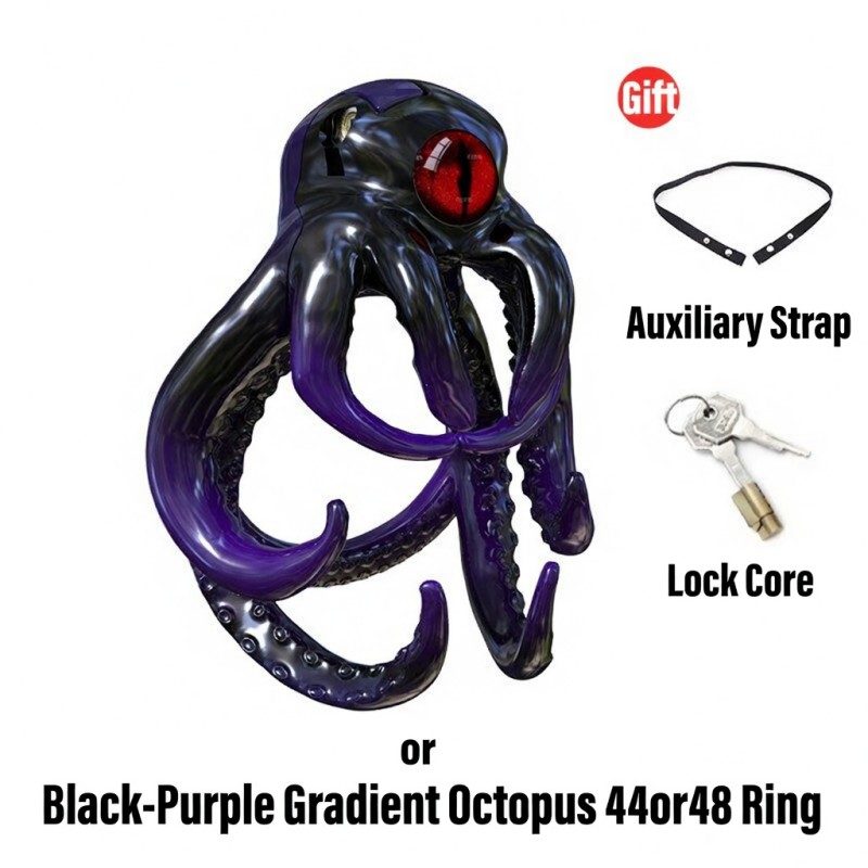 Octopus Kraken Chastity Cage – Tentacle Fantasy Male Chastity Device (44mm / 48mm)