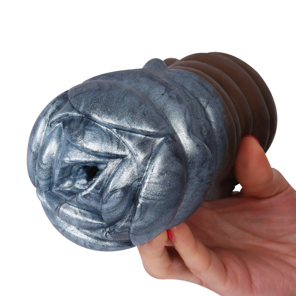 Beast Pussy Pocket Masturbation Cup - Metal-like Vaginal Penis Masturbator Sex Toys for Men